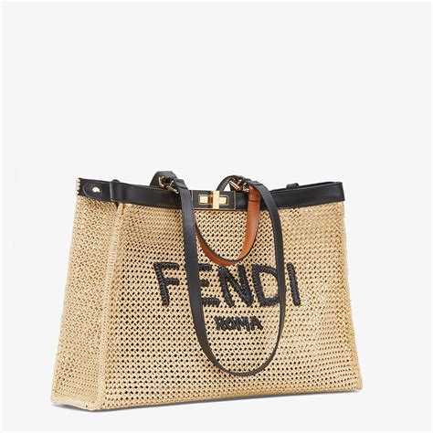 fendi natural raffia bag|handbags with raffia bag.